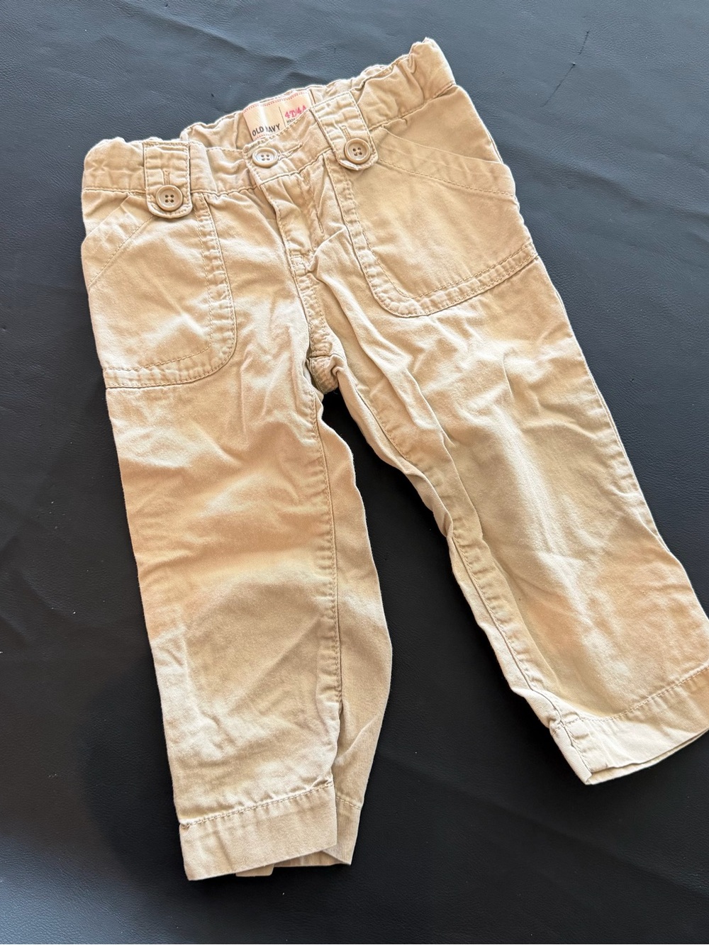 Old Navy Beige Girls Capri Pants with Adjustable Waist